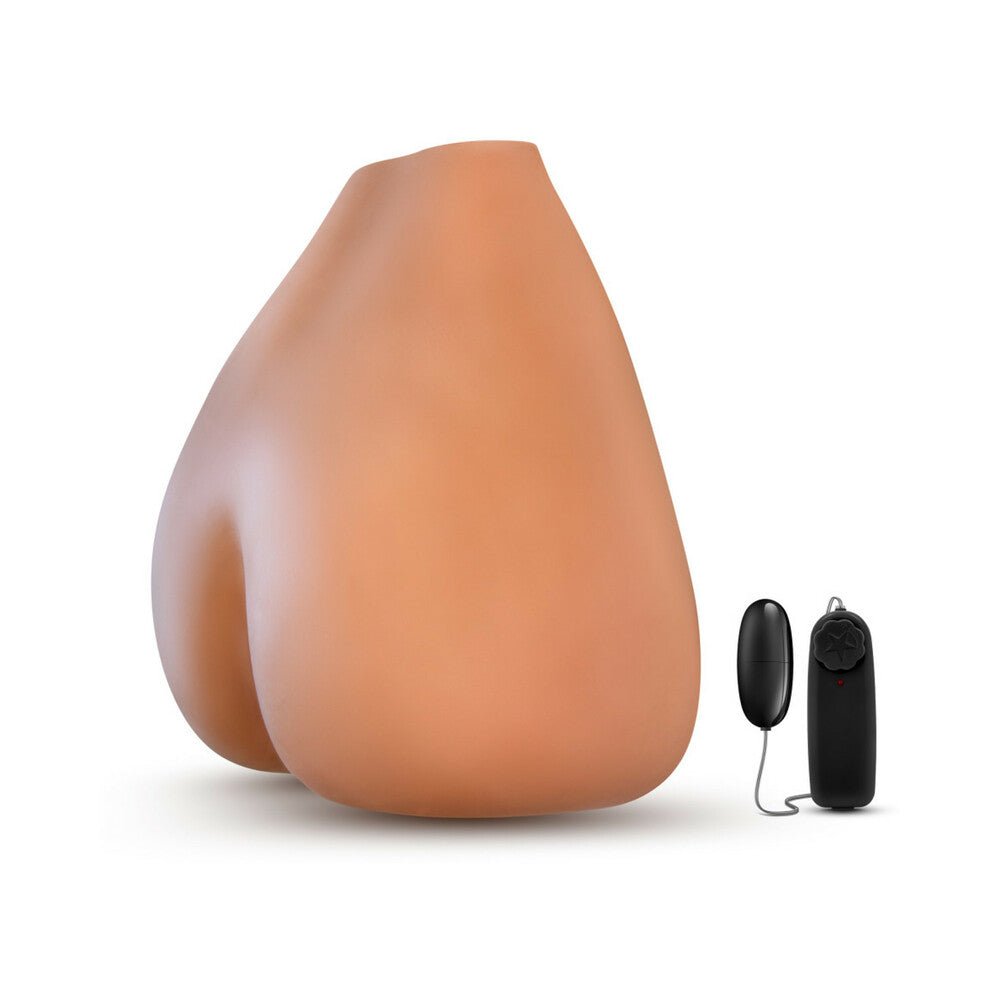 X5 Men Rita Dual Entry Masturbator with Remote-Controlled Bullet Vibrator Tan - Image 3