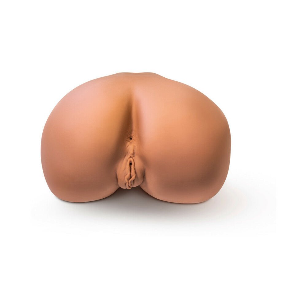 X5 Men Rita Dual Entry Masturbator with Remote-Controlled Bullet Vibrator Tan - Image 5