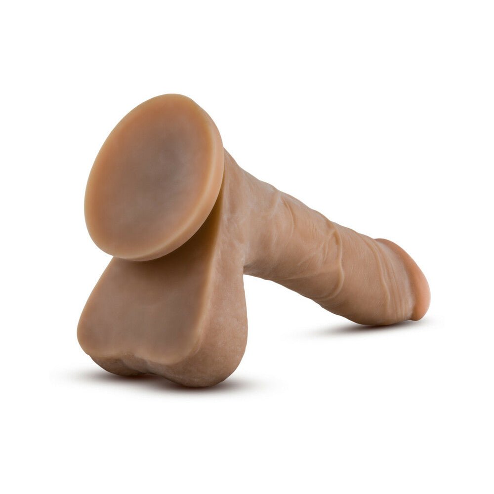 Au Naturel Mister Perfect 8.5 in. Posable Dual Density Dildo with Balls Tan - Image 5