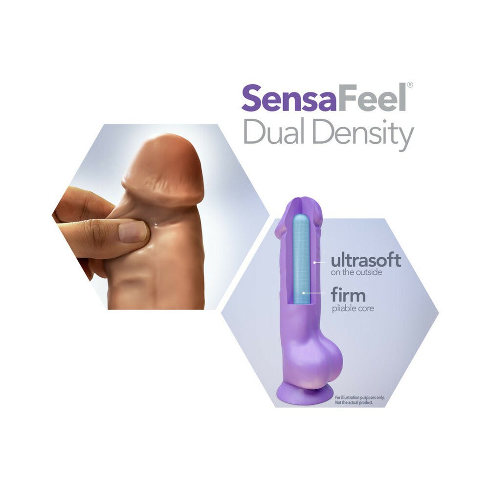Au Naturel Mister Perfect 8.5 in. Posable Dual Density Dildo with Balls Tan - Image 7