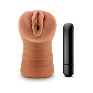 Alternative view of M for Men Julieta Vagina Stroker with Bullet Vibrator Tan