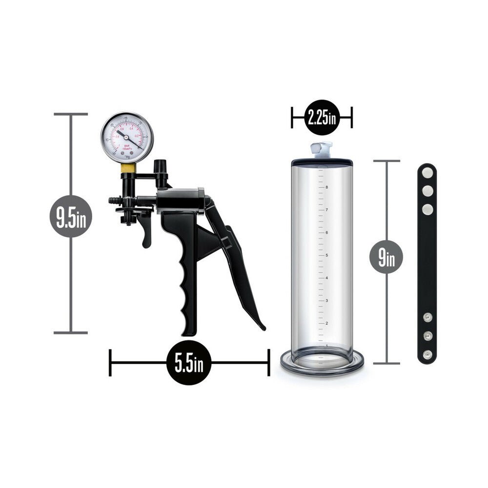 Performance VX8 Premium Penis Pump System with Silicone Cock Strap Clear - Image 5