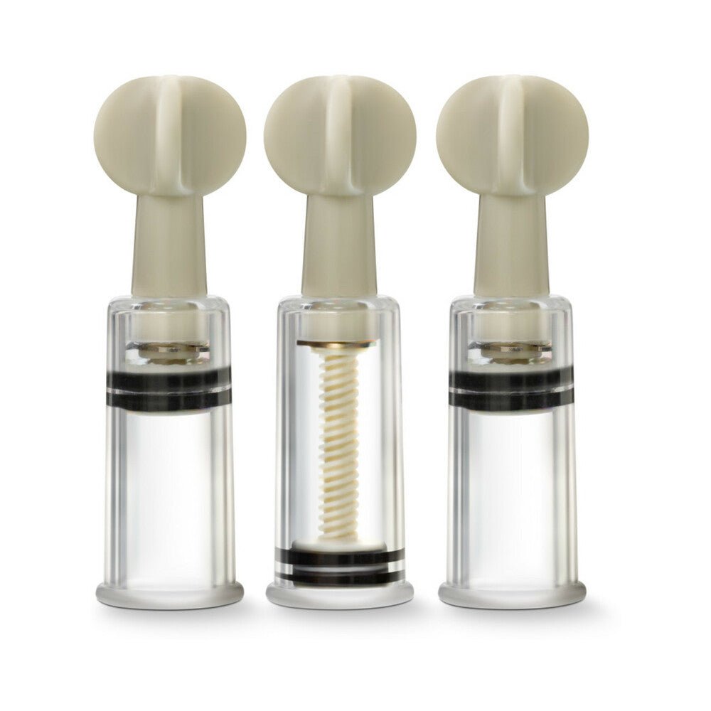 Temptasia Clit and Nipple Twist Suckers 3-Piece Set Clear - Image 2