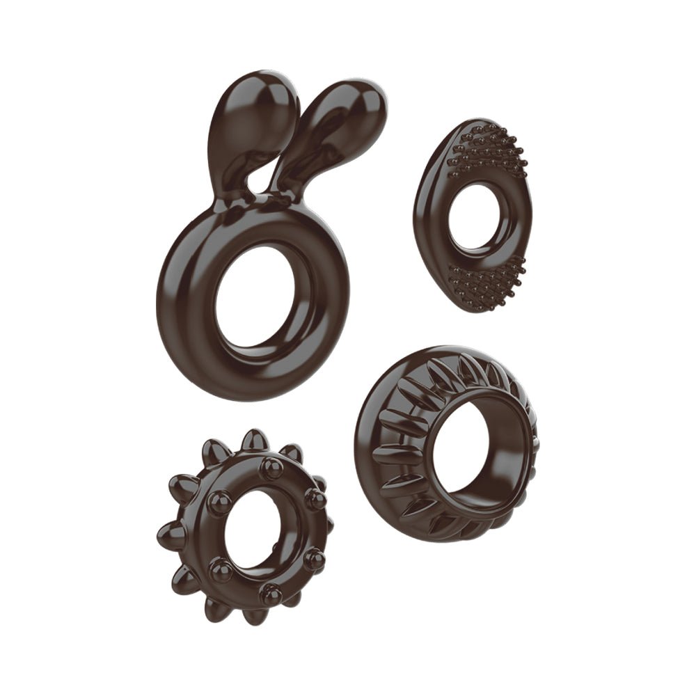 Zero Tolerance Ring My Bell 4-Piece Cockring Set Black - Image 2