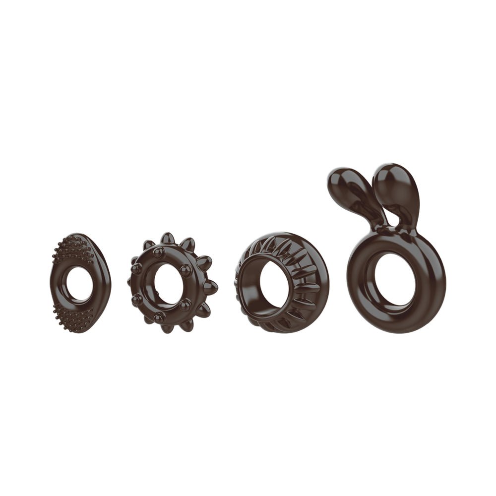 Zero Tolerance Ring My Bell 4-Piece Cockring Set Black - Image 3