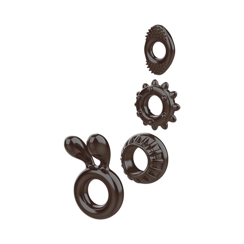 Zero Tolerance Ring My Bell 4-Piece Cockring Set Black - Image 4