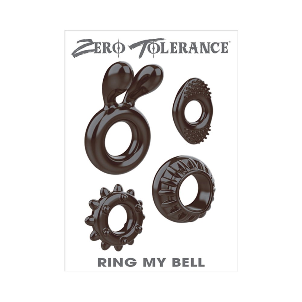 Zero Tolerance Ring My Bell 4-Piece Cockring Set Black - Image 5