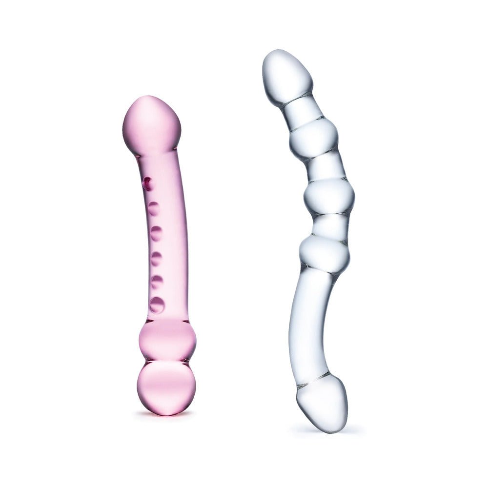 Glas 2-Piece Double Pleasure Glass Dildo Set - Image 2