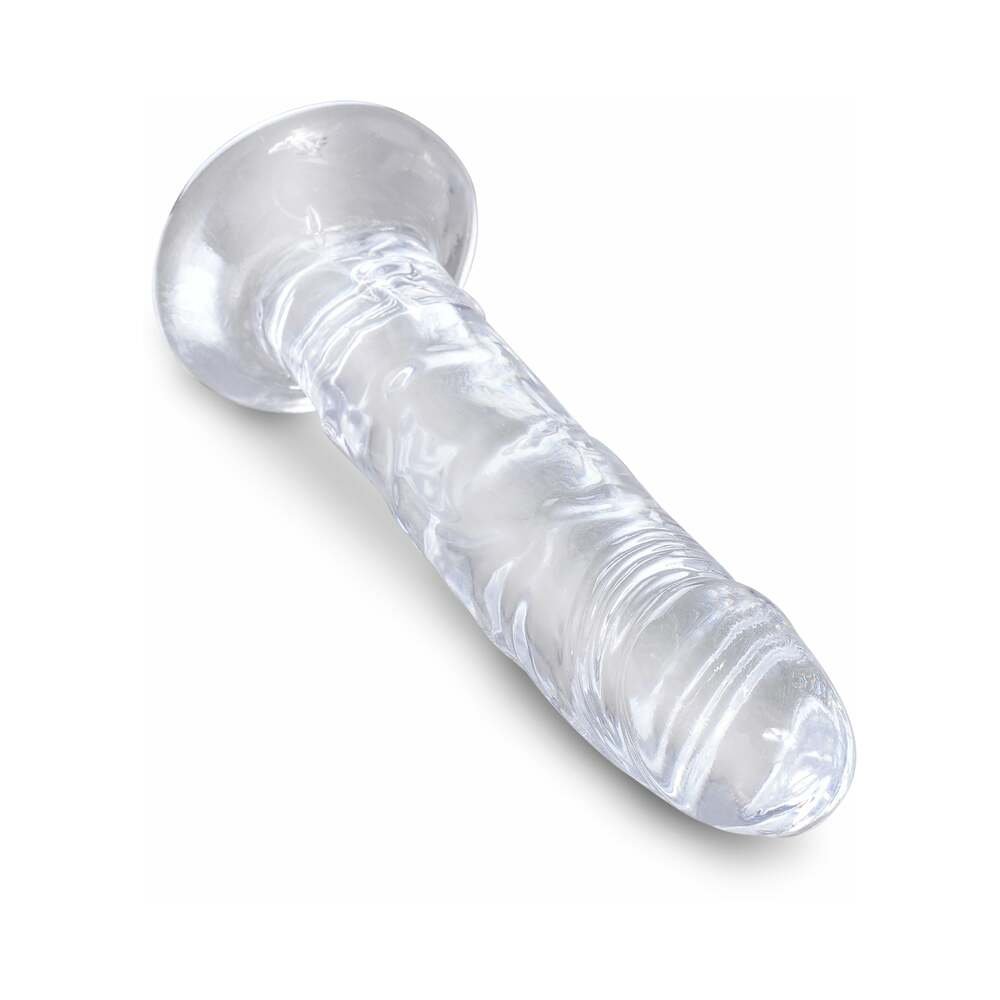 King Cock Clear 6 in. Cock Realistic Dildo With Suction Cup - Image 4