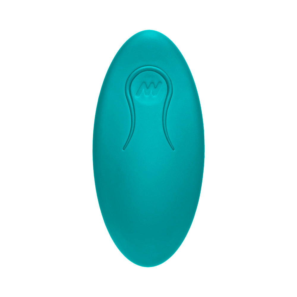 A-Play Vibe Adventurous Rechargeable Silicone Anal Plug with Remote Teal - Image 3