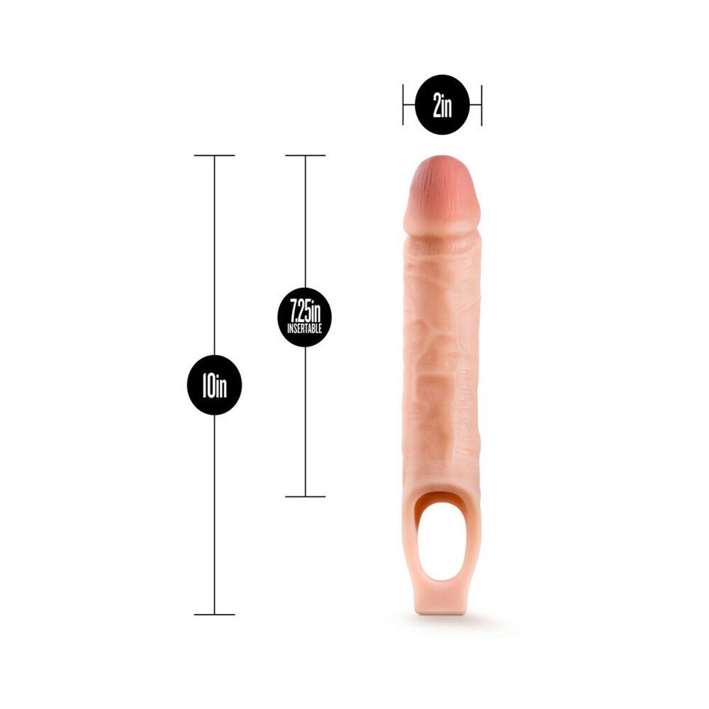 Performance 10 in. Cock Sheath Penis Extender Sling Beige - Image 3