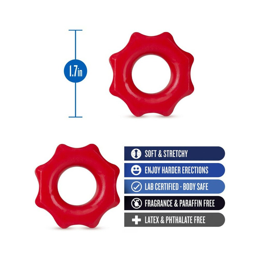 Stay Hard Nutz Cockring 2-Pack Red - Image 4