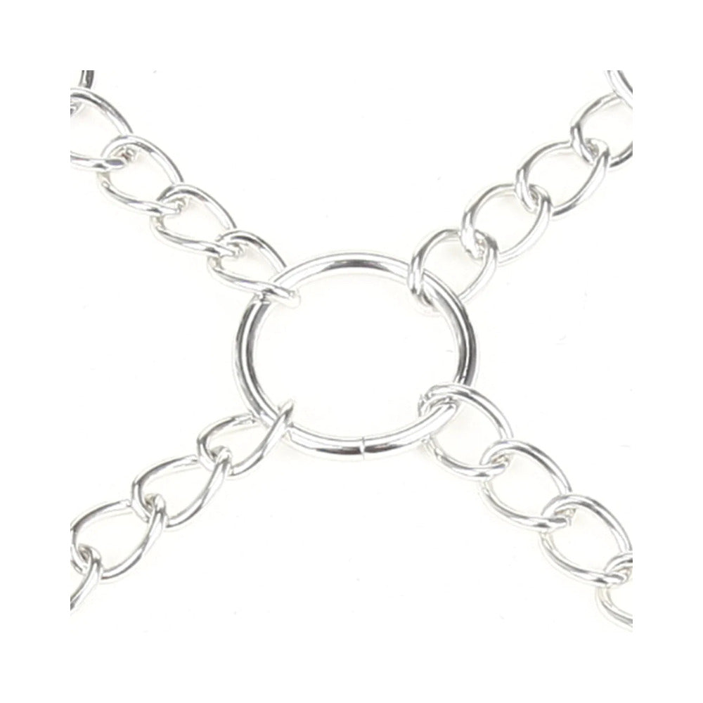Lux Fetish Deluxe Chain Hog Tie with 4-Piece Cuff Set - Image 4