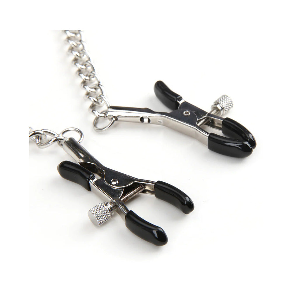 Lux Fetish Collar & Nipple Clamps with Adjustable Pressure - Image 3