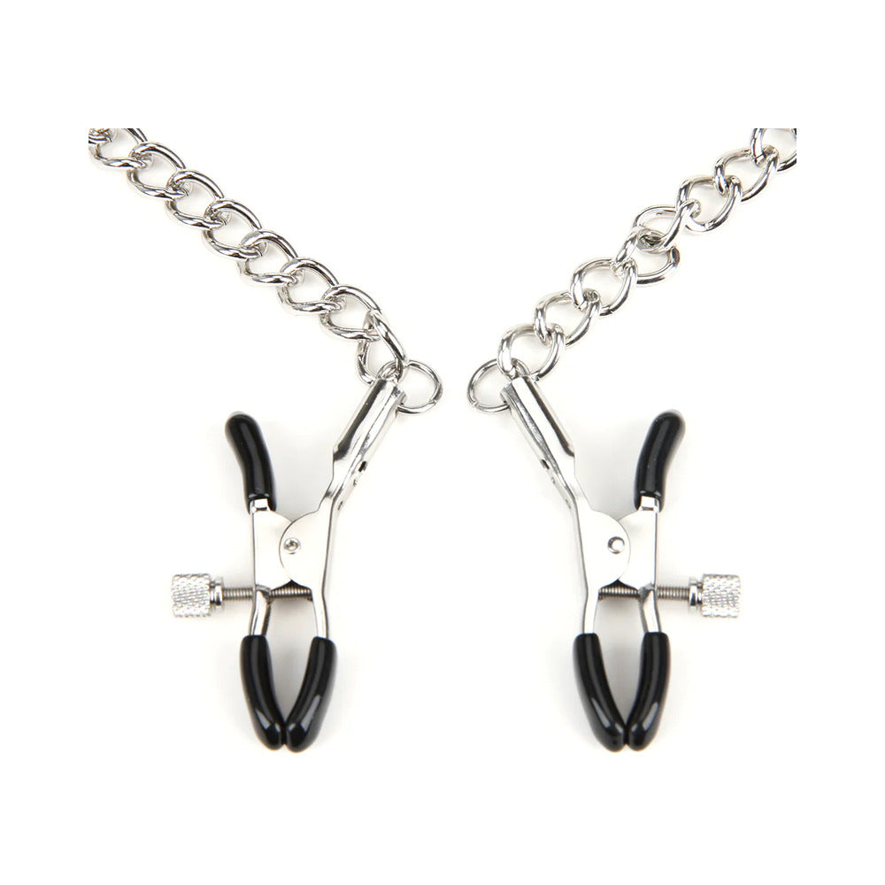 Lux Fetish Breathable Ball Gag with Adjustable Pressure Nipple Clamps - Image 3
