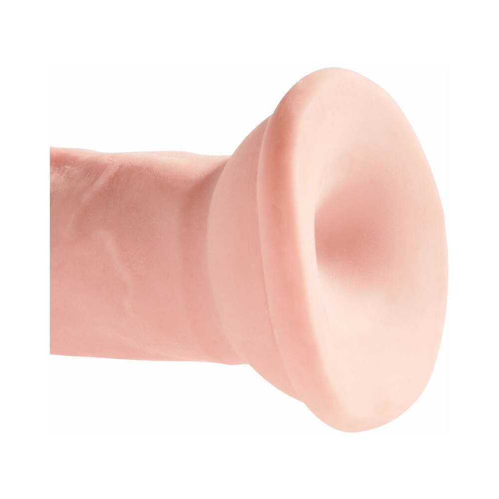 King Cock Plus 6 in. Triple Density Cock Realistic Dildo With Suction Cup Beige - Image 6