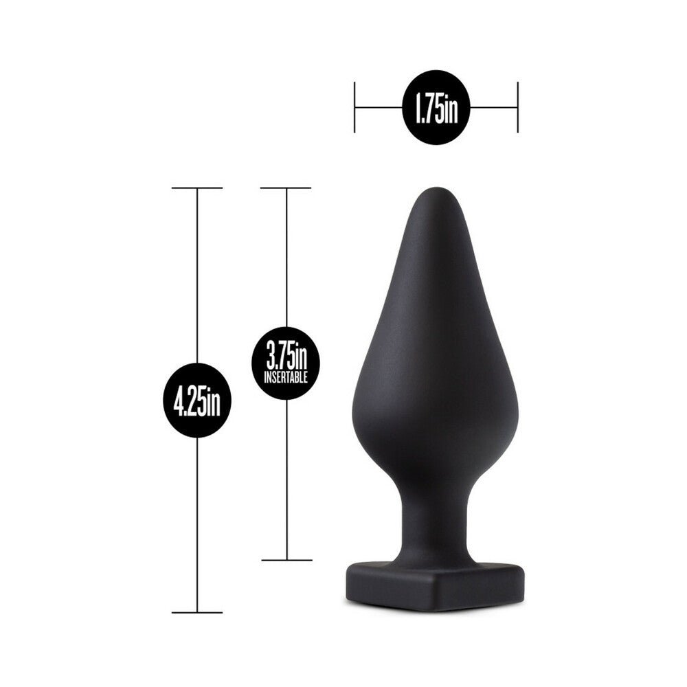 Temptasia ''Fuck Me'' Silicone Anal Plug with Heart-Shaped Base Black - Image 4