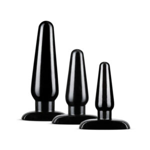 Anal Adventures 3-Piece Basic Plug Kit Black - Image 2