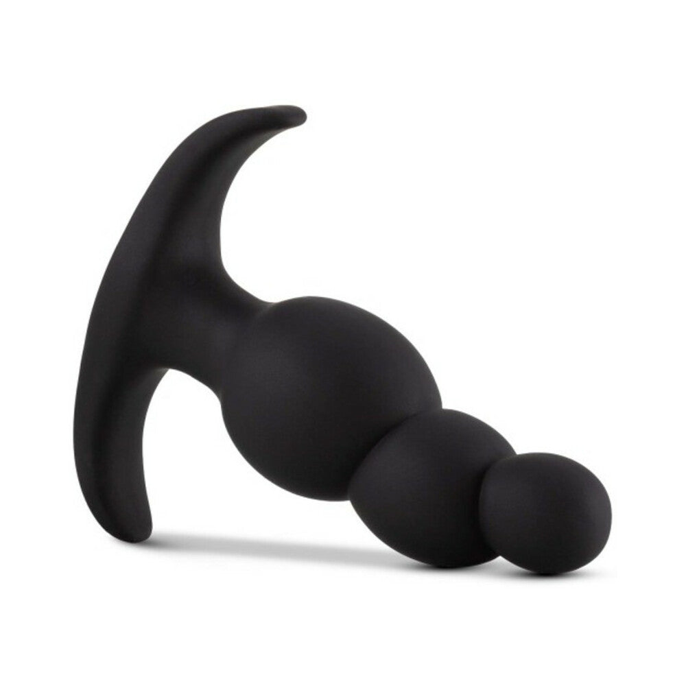 Anal Adventures Platinum Silicone Stacked Plug Black - Image 3