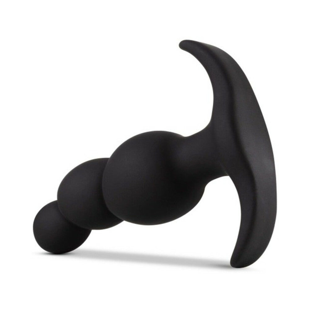 Anal Adventures Platinum Silicone Stacked Plug Black - Image 4