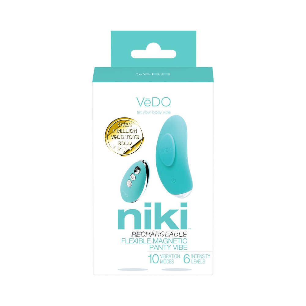 VeDO Niki Rechargeable Panty Vibe Tease Me Turquoise - Image 6