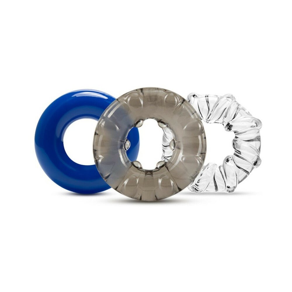 Stay Hard Triple Stretch Cockrings 3-Pack Assorted Colors - Image 2