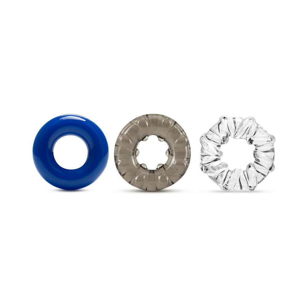 Stay Hard Triple Stretch Cockrings 3-Pack Assorted Colors - Image 3