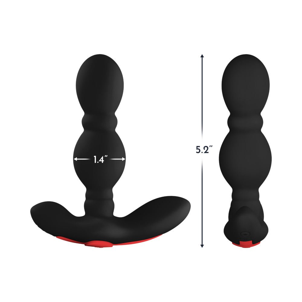Forto Vibrating Anal Plug Rechargeable Silicone Black - Image 7