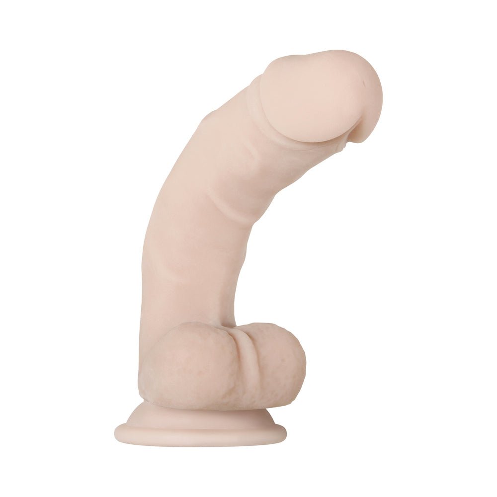 Evolved Real Supple Poseable 9.5 in. Realistic Dildo With Balls Beige - Image 7