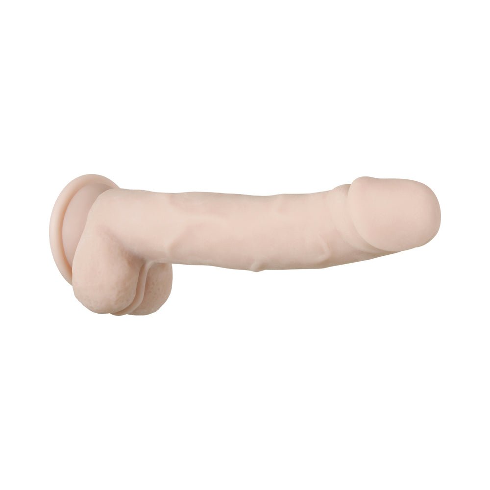 Evolved Real Supple Poseable 9.5 in. Realistic Dildo With Balls Beige - Image 9