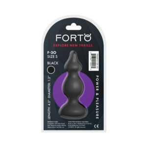 Forto F-30 Pointer Silicone Anal Plug Small Black - Image 5