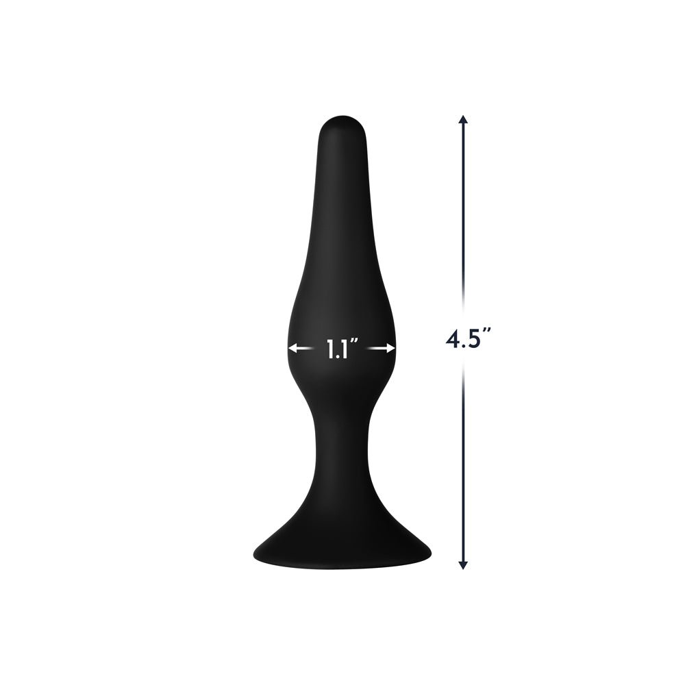 Forto F-11 Lungo Silicone Anal Plug Small Black - Image 4