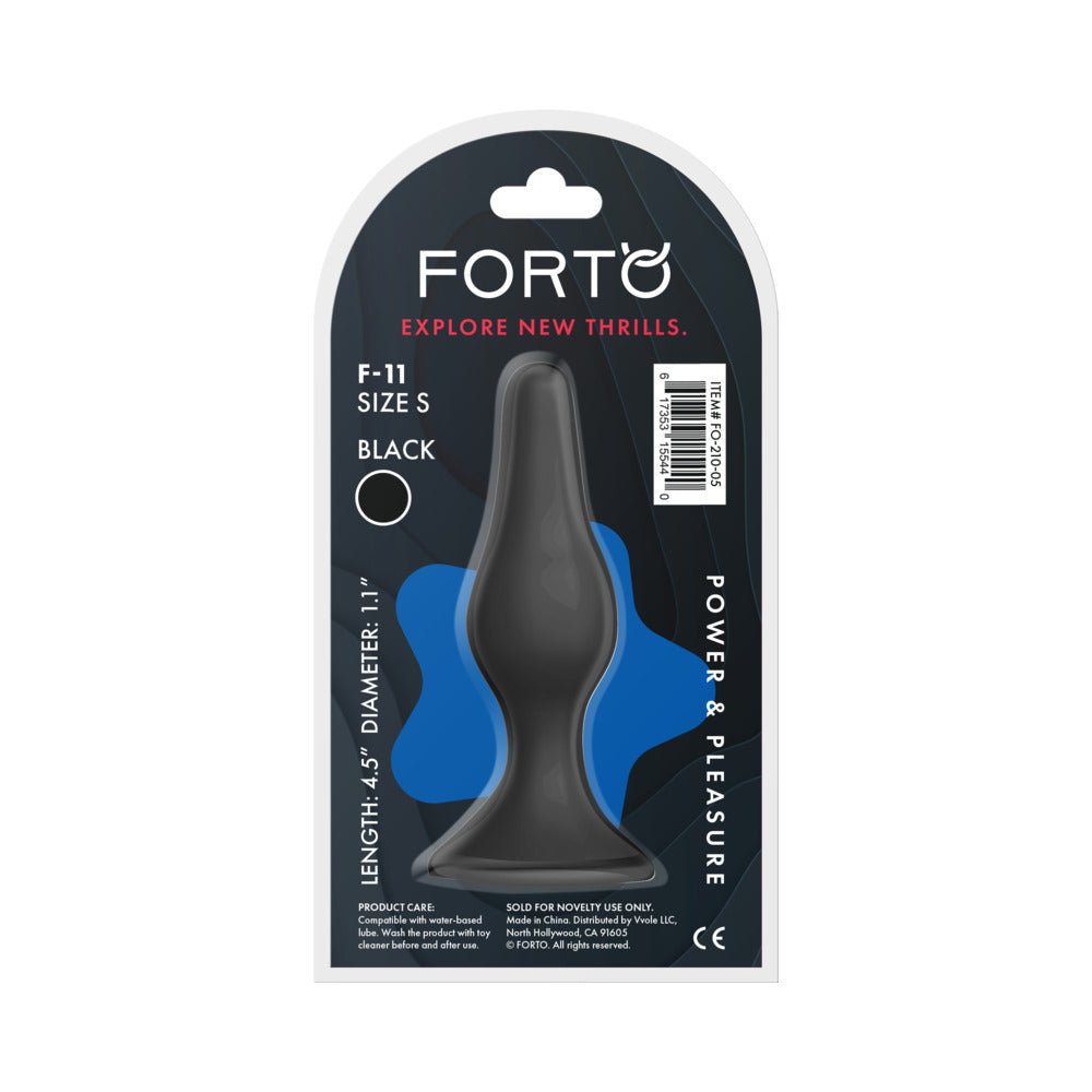 Forto F-11 Lungo Silicone Anal Plug Small Black - Image 5