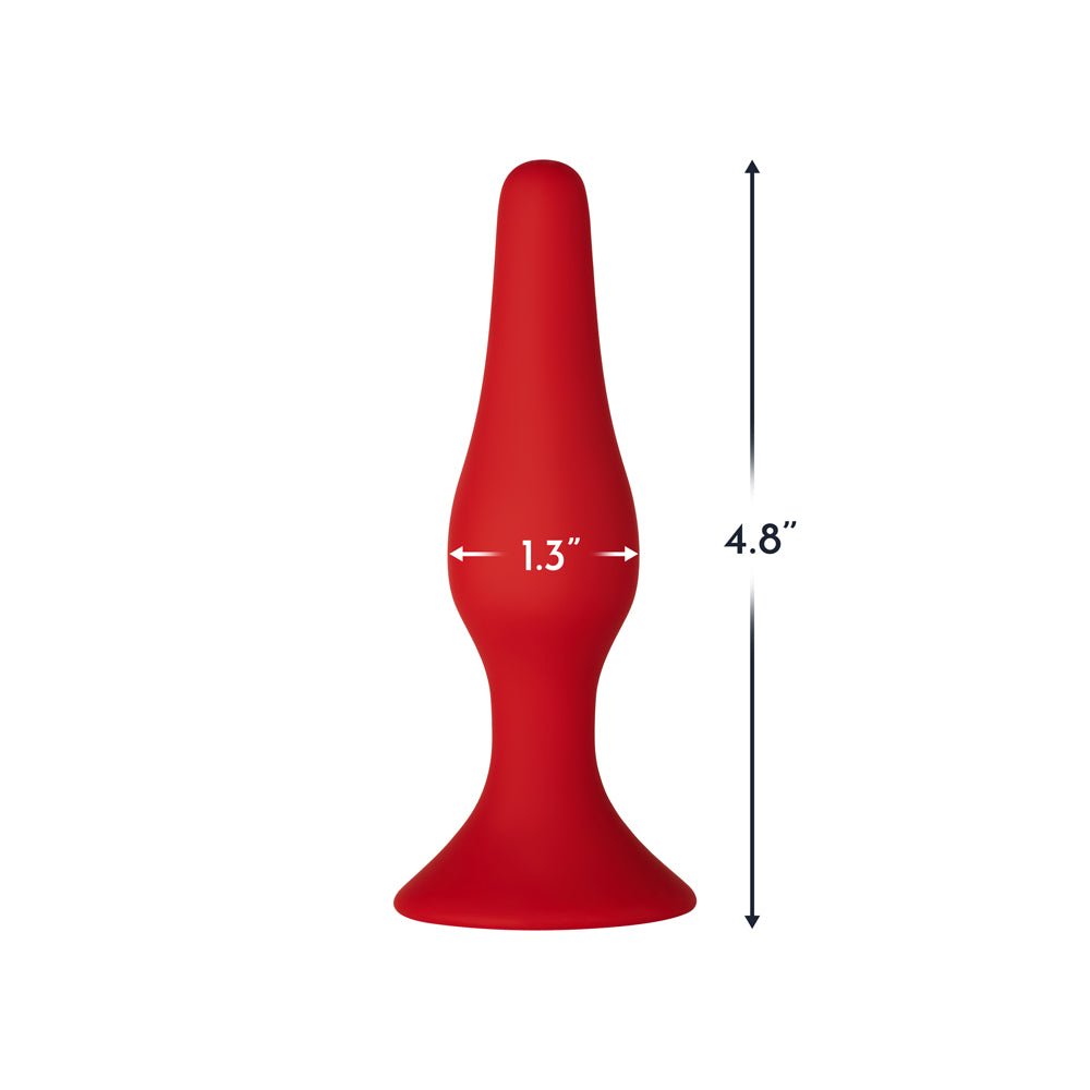 Forto F-11 Lungo Silicone Anal Plug Medium Red - Image 4