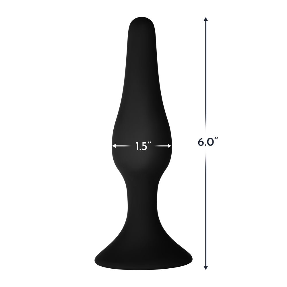 Forto F-11 Lungo Silicone Anal Plug Large Black - Image 4