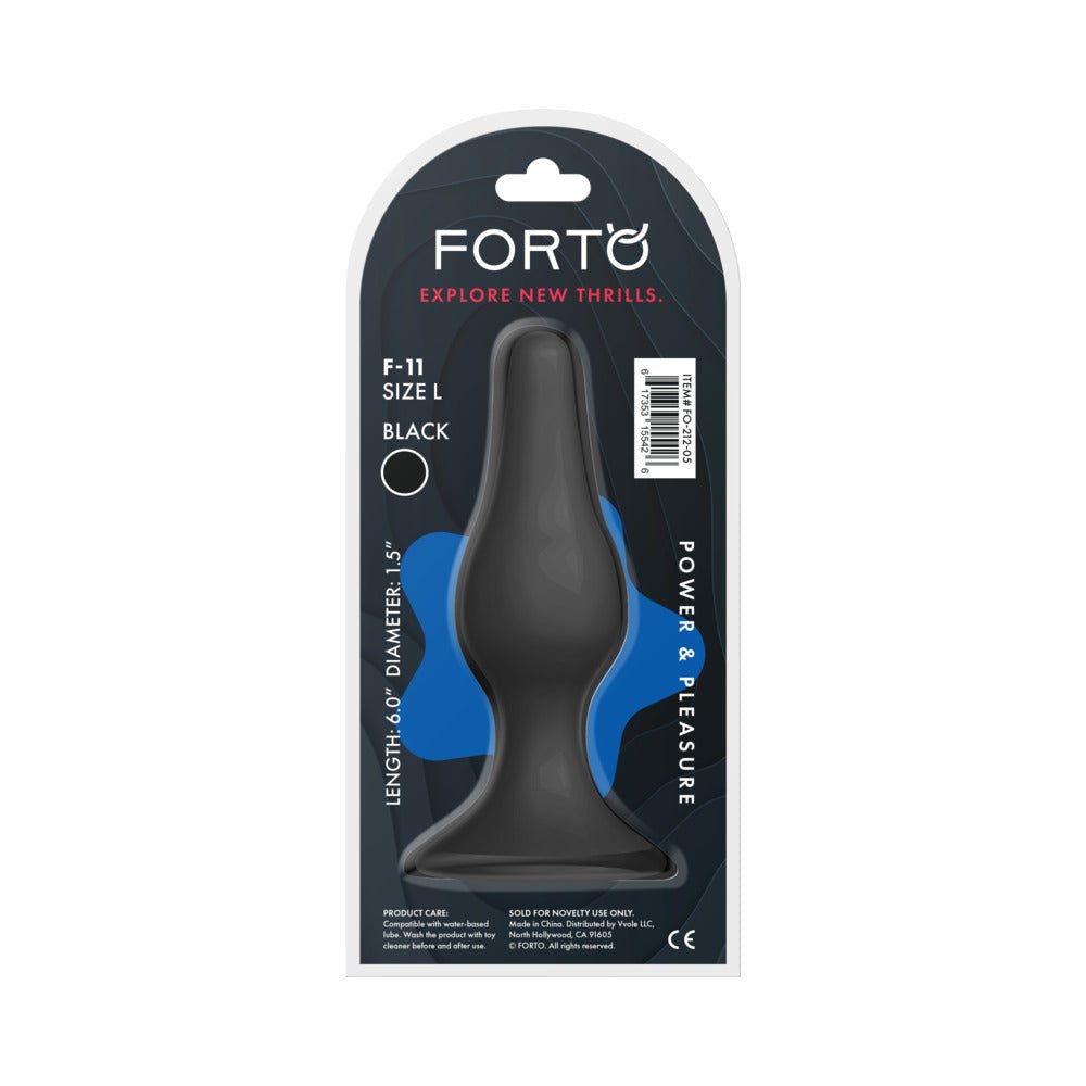 Forto F-11 Lungo Silicone Anal Plug Large Black - Image 5