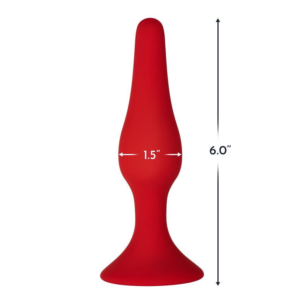 Forto F-11 Lungo Silicone Anal Plug Large Red - Image 4