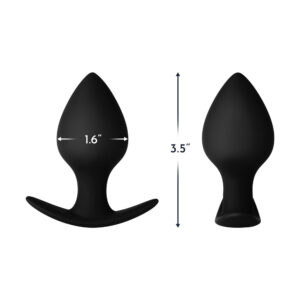 Forto F-60 Spade Silicone Anal Plug Small Black - Image 5