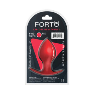 Forto F-60 Spade Silicone Anal Plug Small Red - Image 6
