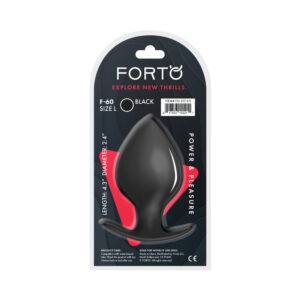 Forto F-60 Spade Silicone Anal Plug Large Black - Image 6
