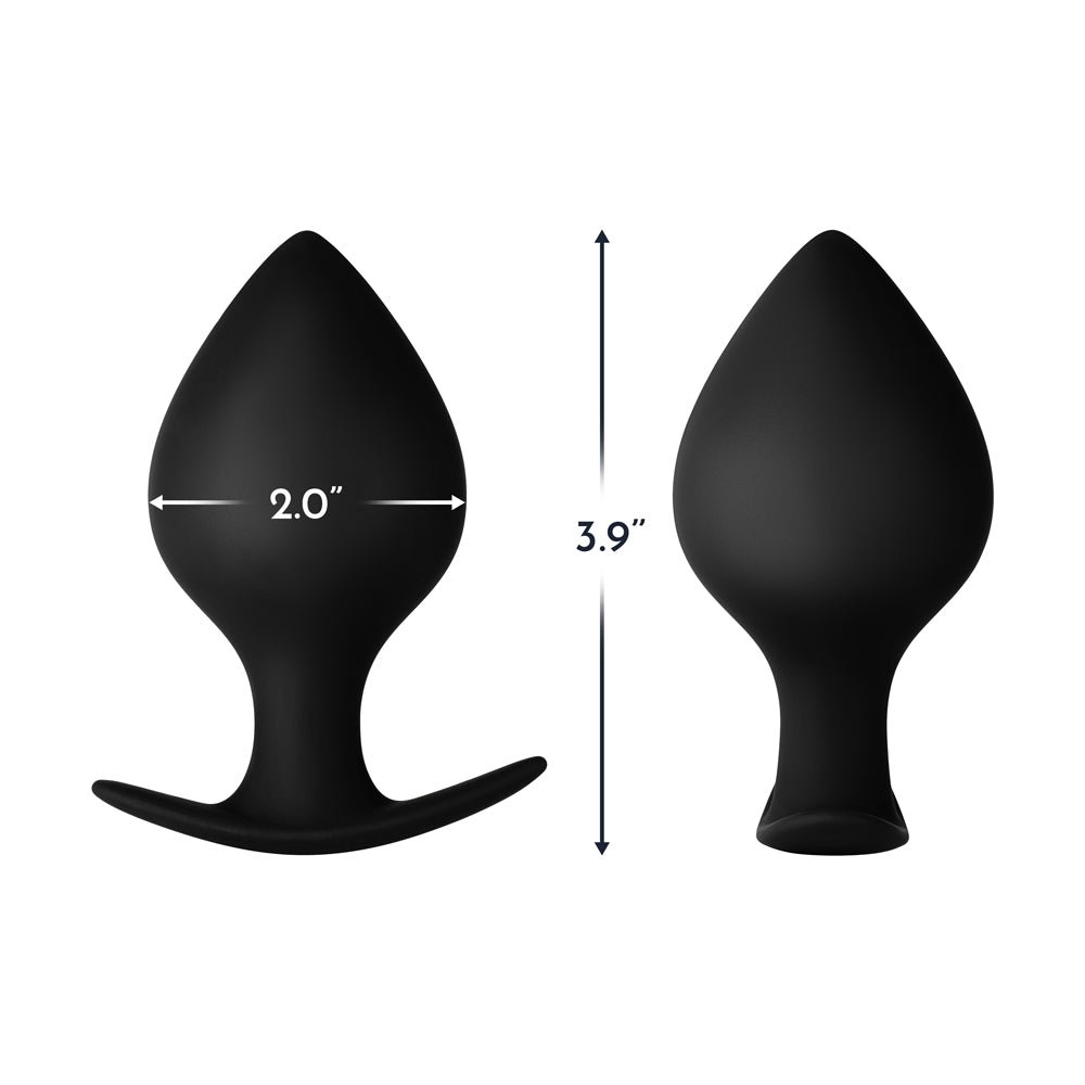 Forto F-63 Rattler Spade Silicone Anal Plug Medium Black - Image 5