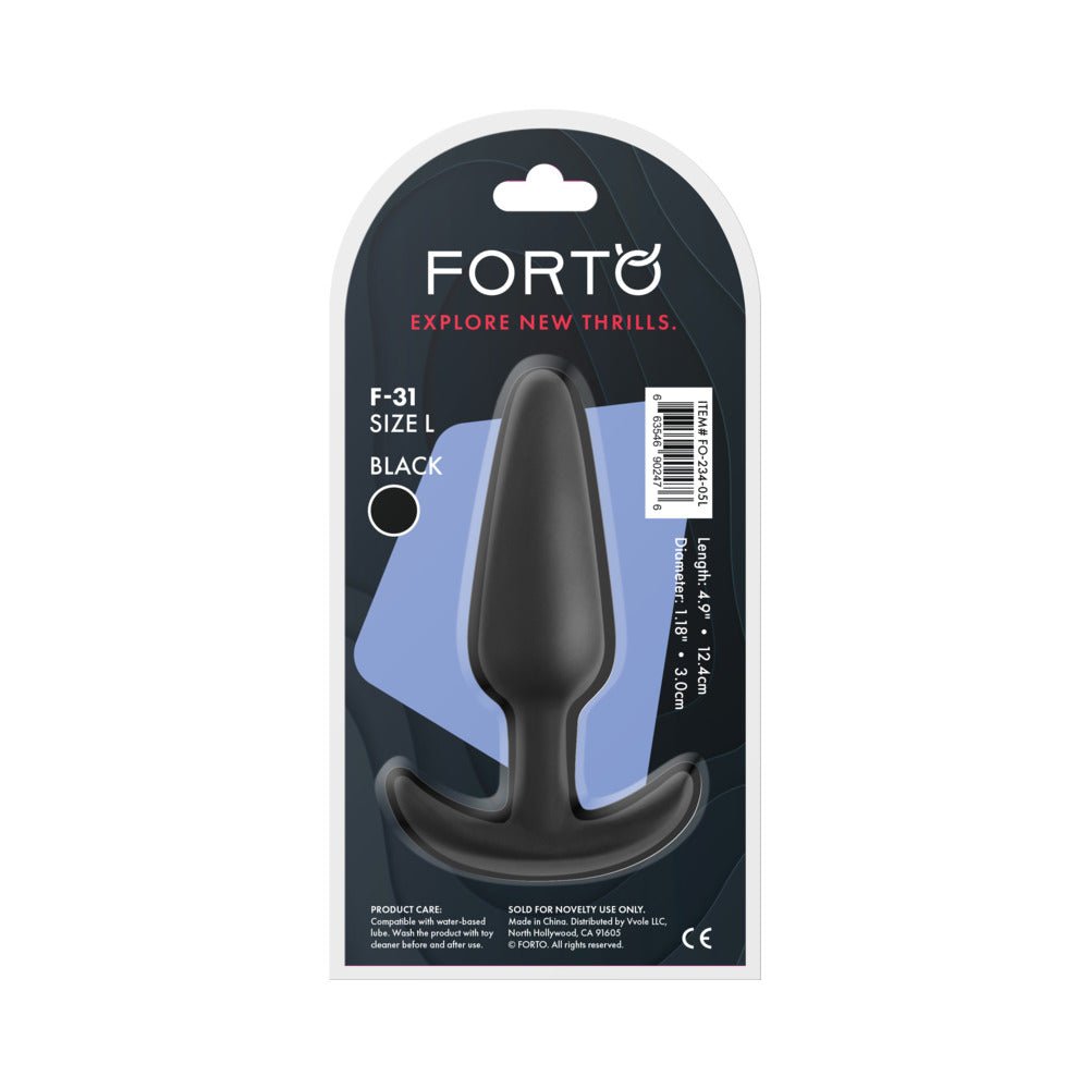 Forto F-31 Silicone Anal Plug Large Black - Image 6