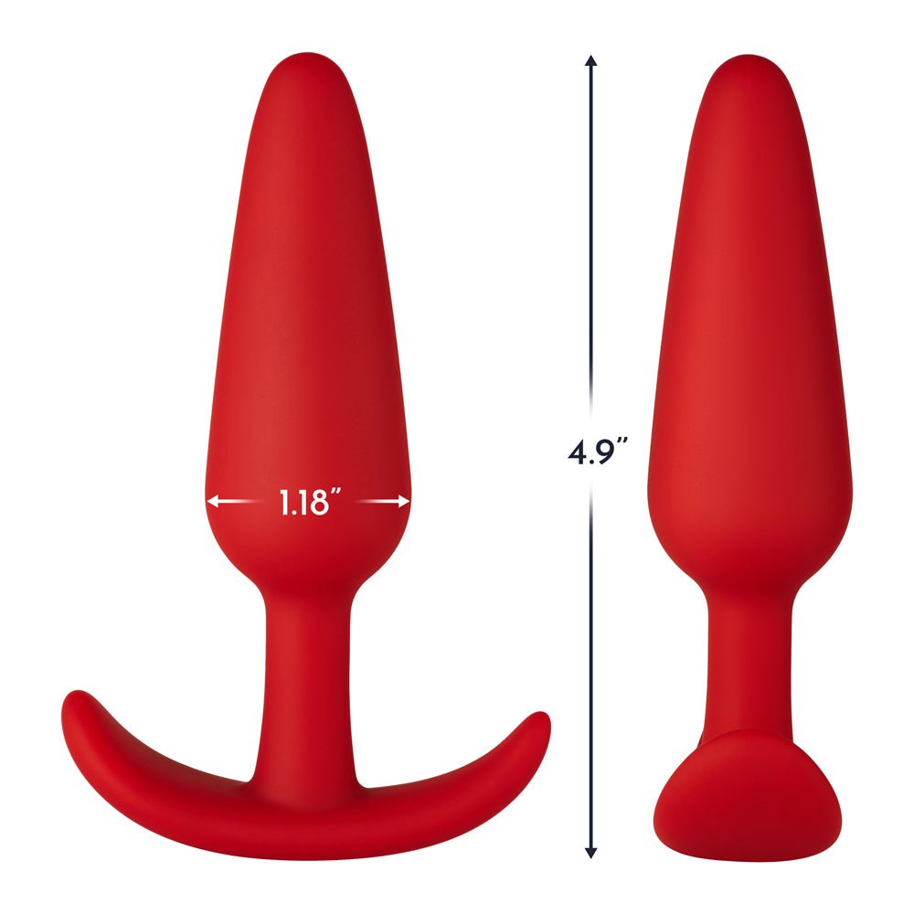 Forto F-31 Silicone Anal Plug Large Red - Image 5