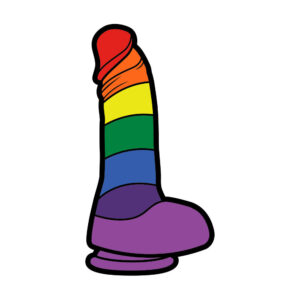 Alternative view of Sex Toy Pin Rainbow Dildo