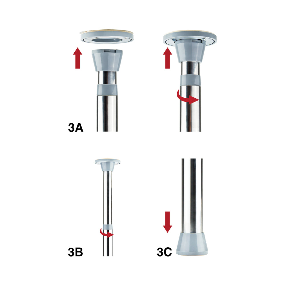 Ouch! Fully Adjustable Dance Pole Silver - Image 3
