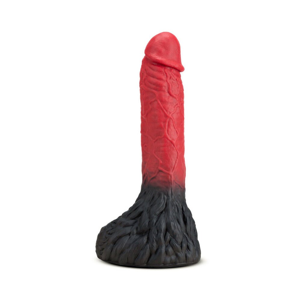 The Realm Lycan 10.5 in. Silicone Lock On Fantasy Werewolf Dildo Red - Image 2