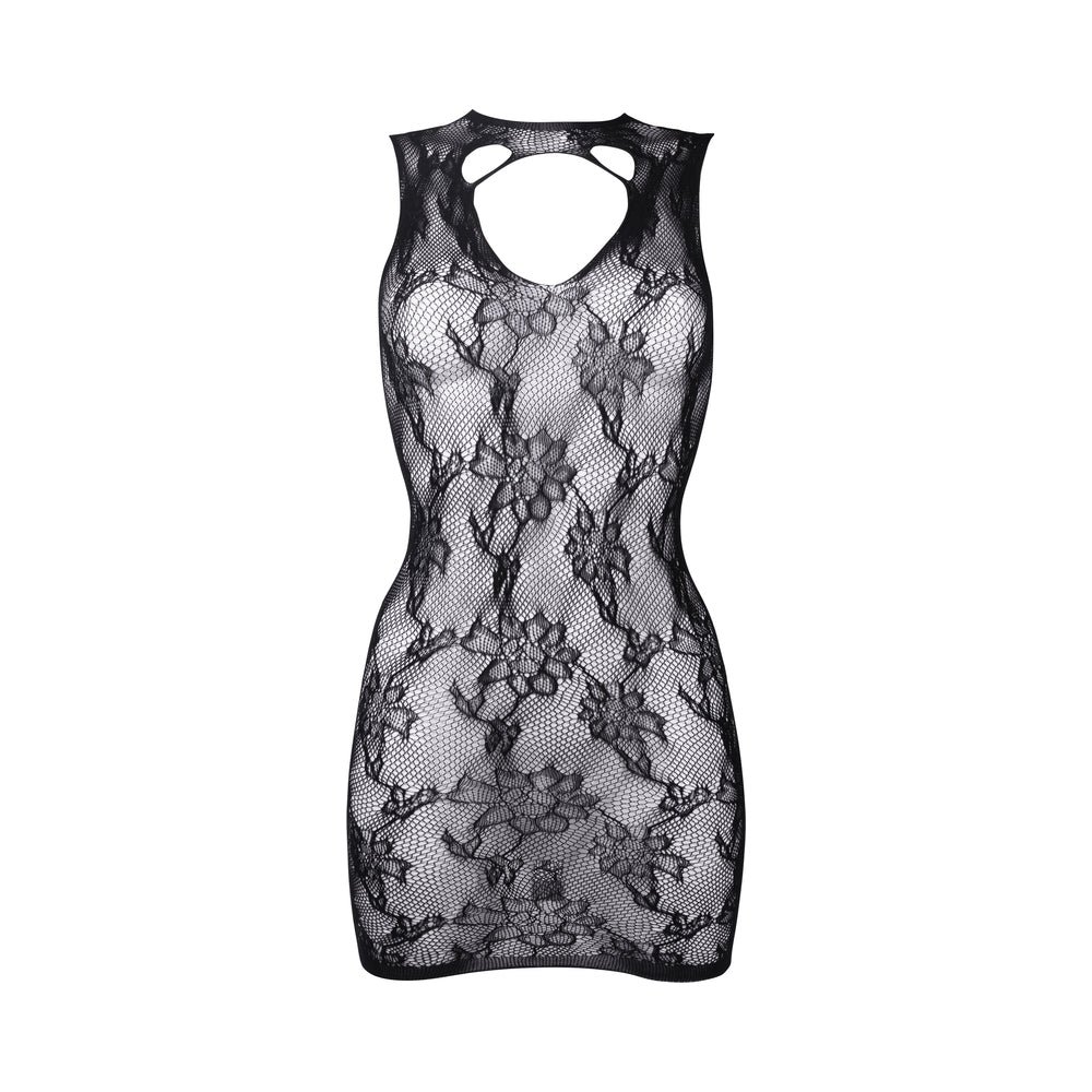 Le Desir High Neck Lace Mini Dress Black O/S - Image 5