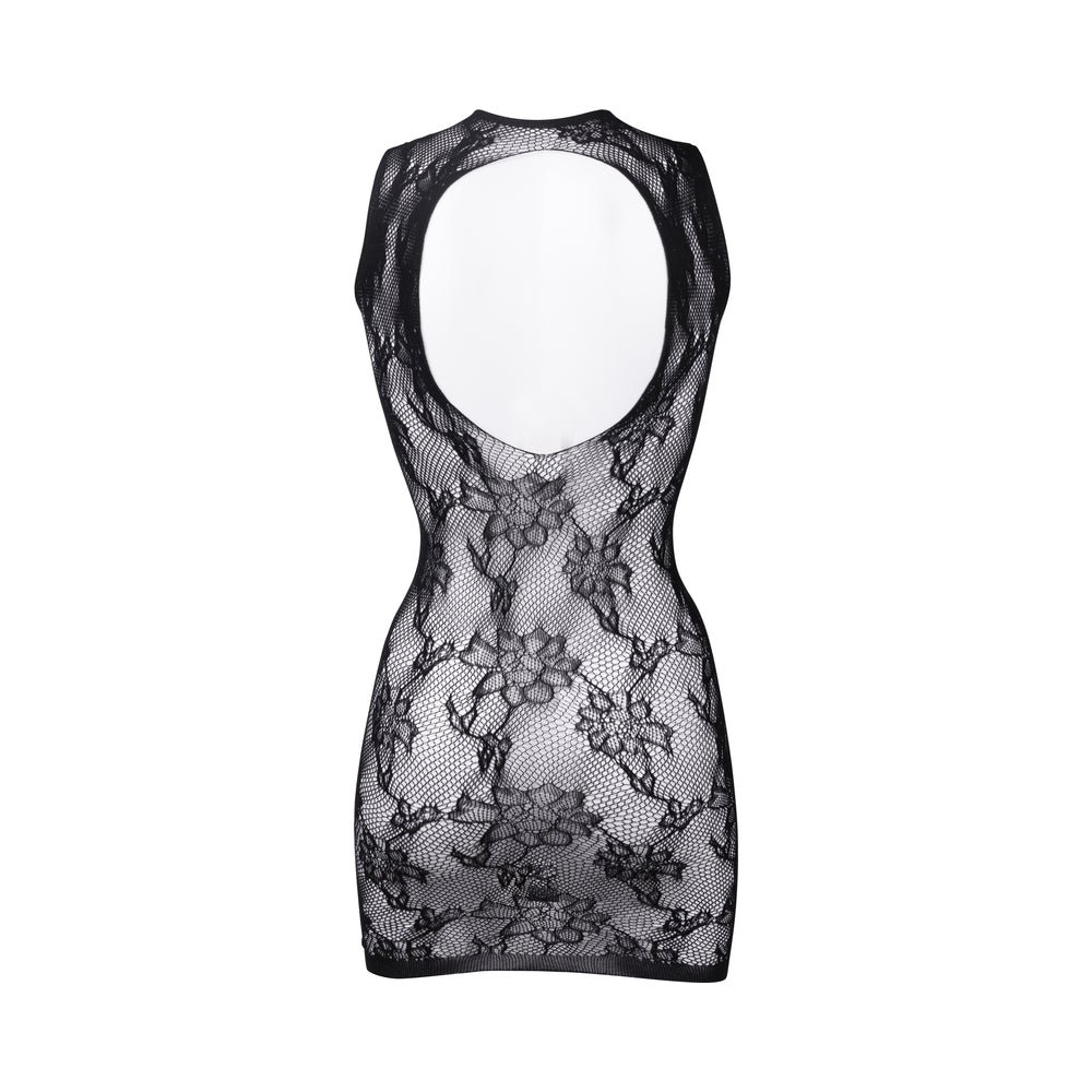 Le Desir High Neck Lace Mini Dress Black O/S - Image 6