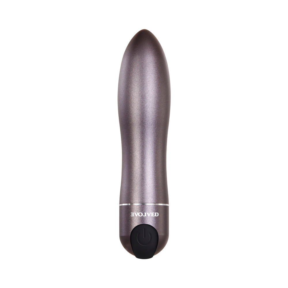 Evolved Travel-Gasm Rechargeable Metal Bullet Vibrator With Carrying Case Gunmetal - Image 3