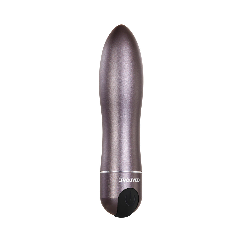 Evolved Travel-Gasm Rechargeable Metal Bullet Vibrator With Carrying Case Gunmetal - Image 4
